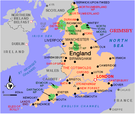 Grimsby haritasi birlesik krallik